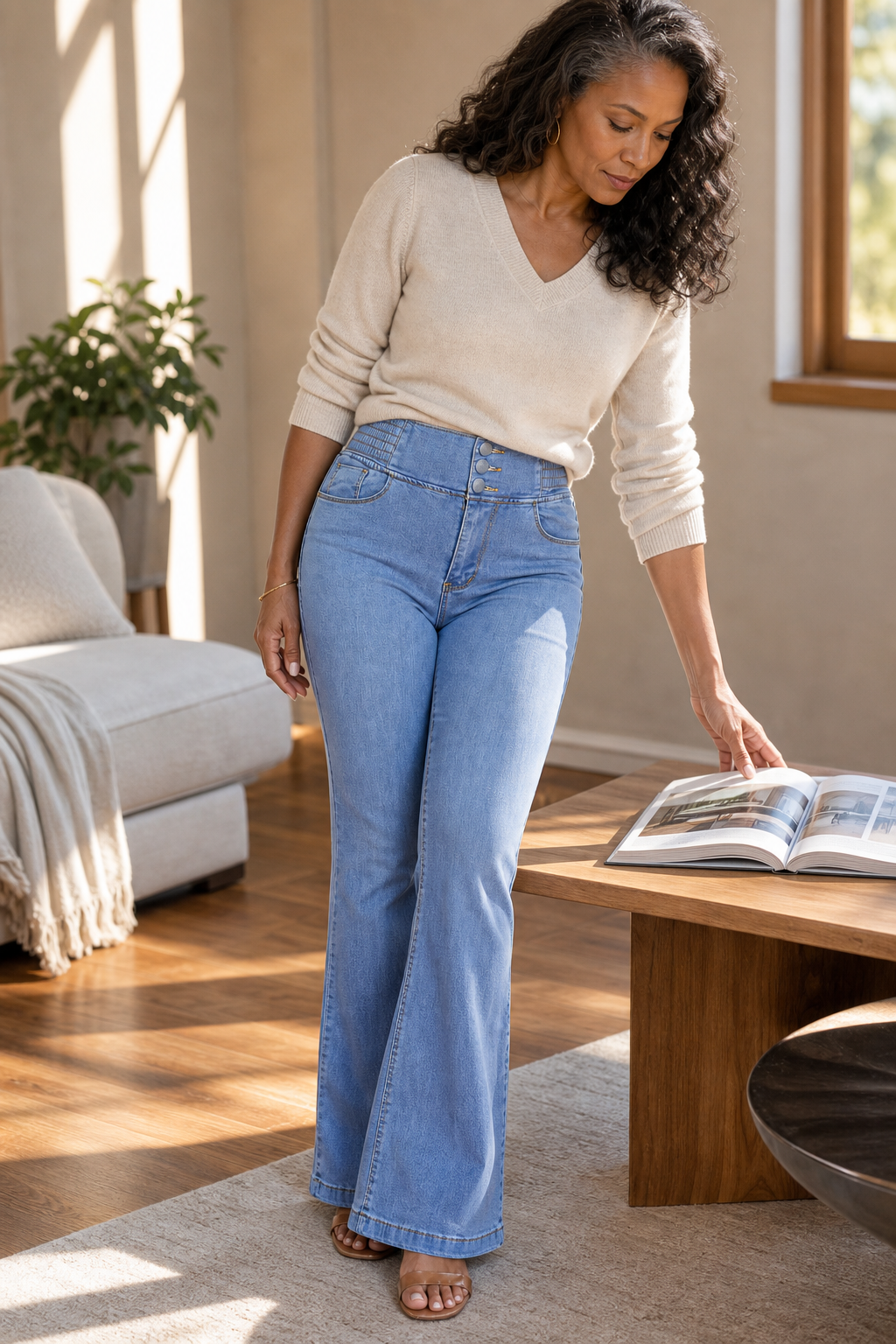 Women's High-Waisted Flare Jeans | Stretch Comfort & Longer-Leg Fit 5