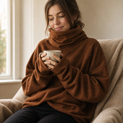 Women's Cowl-Neck Pullover | Oversized & Warm 7