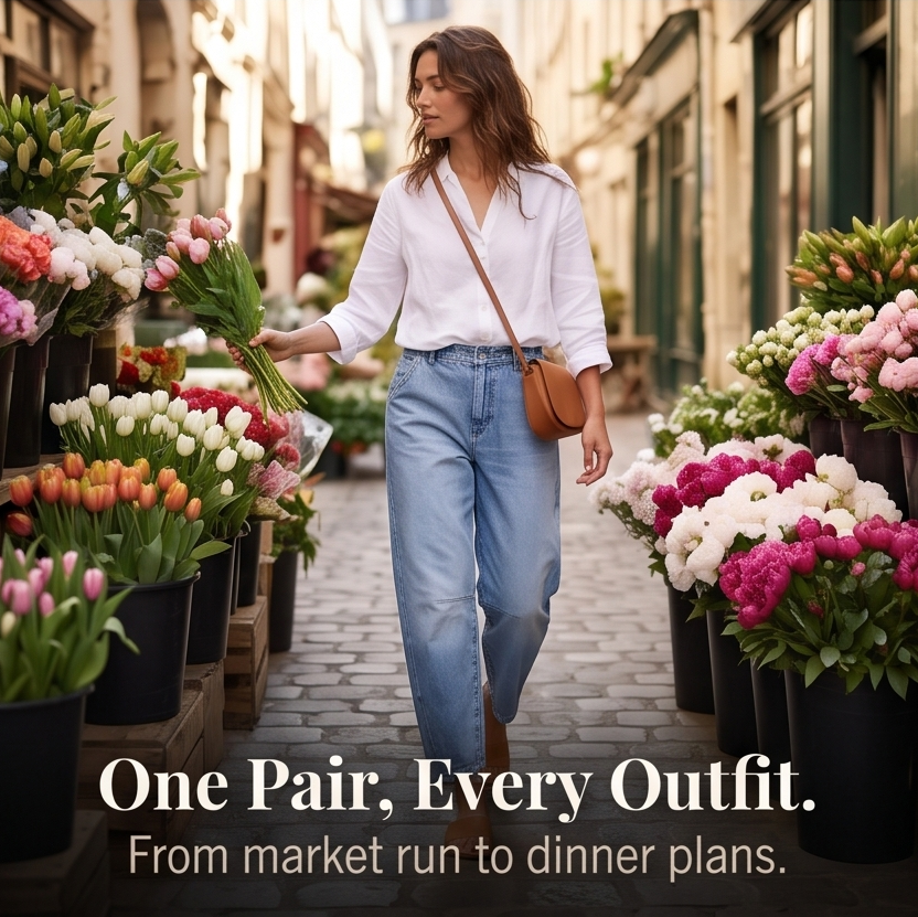 Women's Cropped Barrel Jeans | High-Waisted & Leg-Lengthening 8