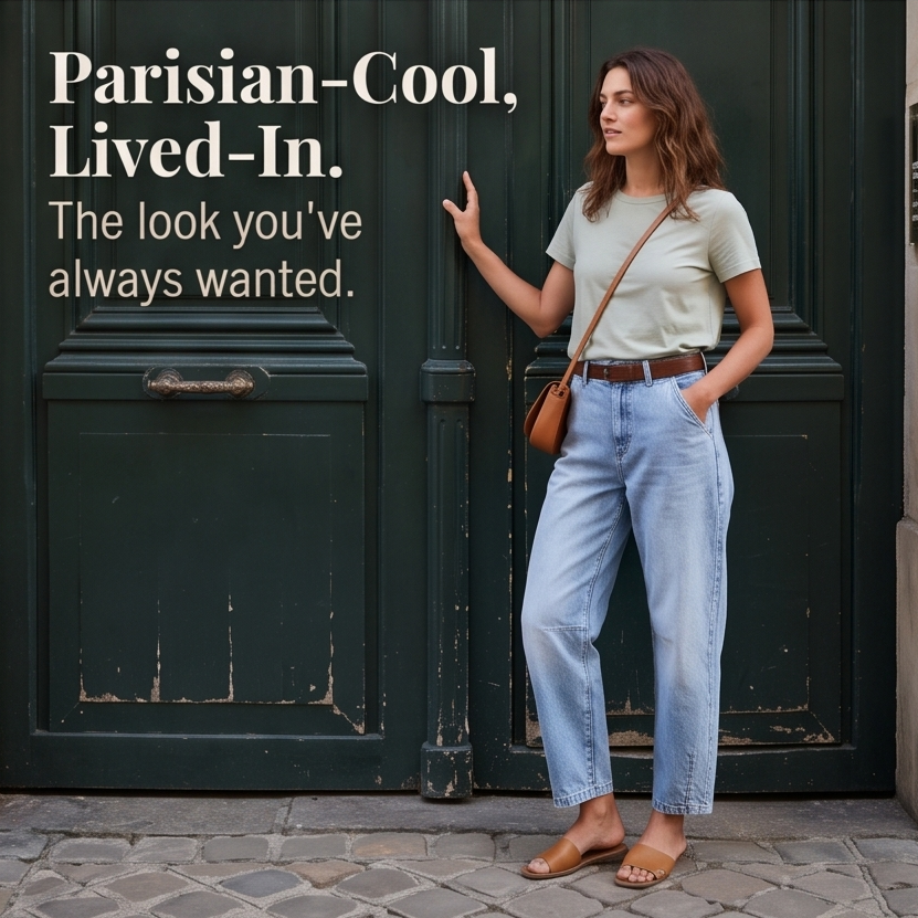 Women's Cropped Barrel Jeans | High-Waisted & Leg-Lengthening 9