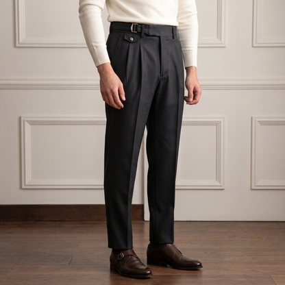 Men's Gurkha Trousers | Double-Buckle Waist & Stretch Comfort 9