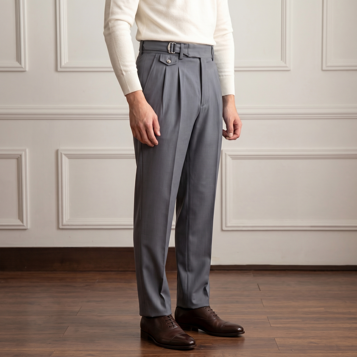 Men's Gurkha Trousers | Double-Buckle Waist & Stretch Comfort 10