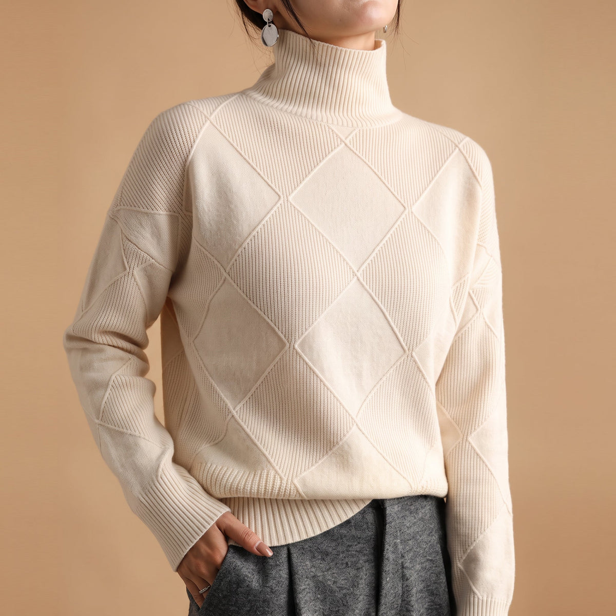 Women's Turtleneck Sweater | Soft Ribbed Knit 4