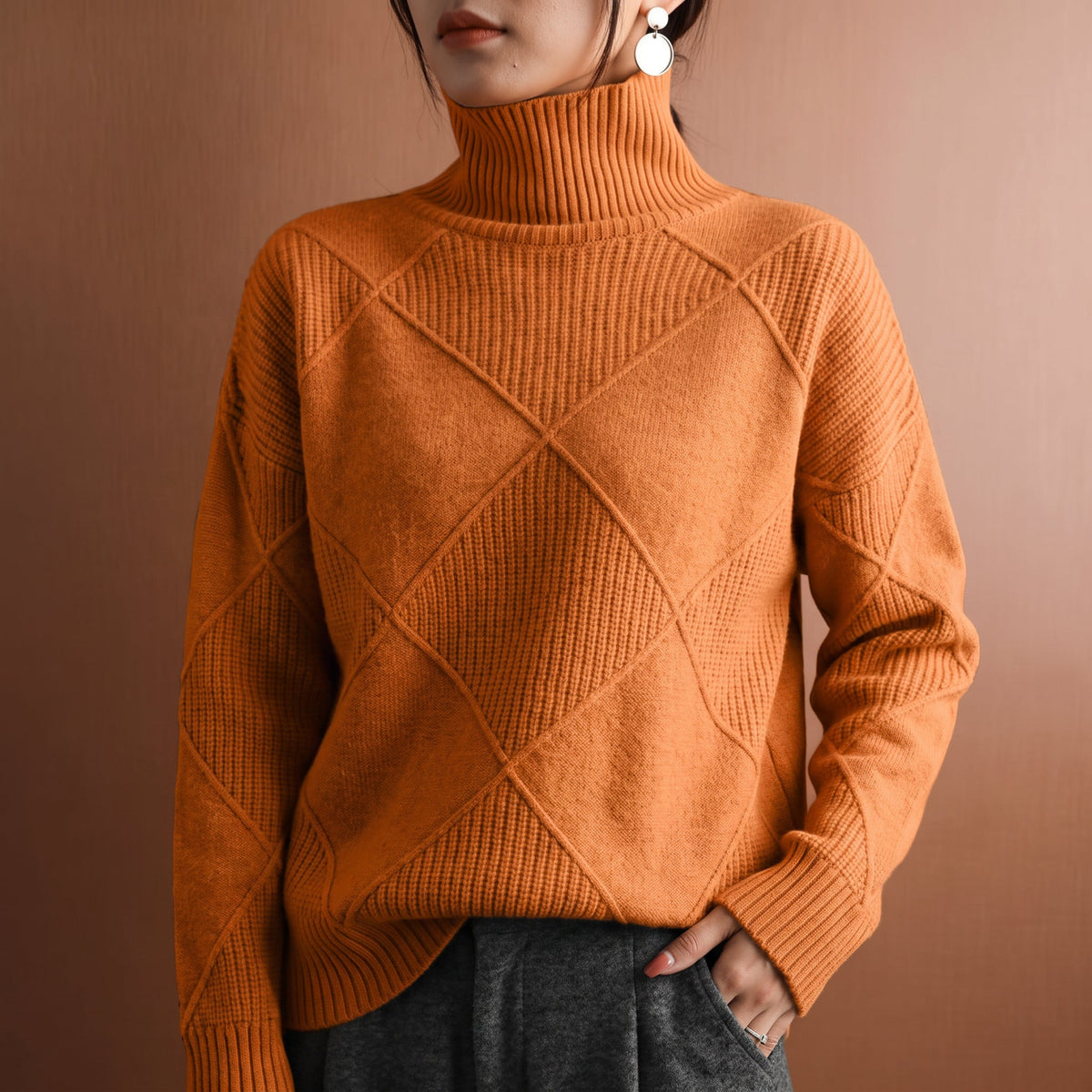 Women's Turtleneck Sweater | Soft Ribbed Knit 2