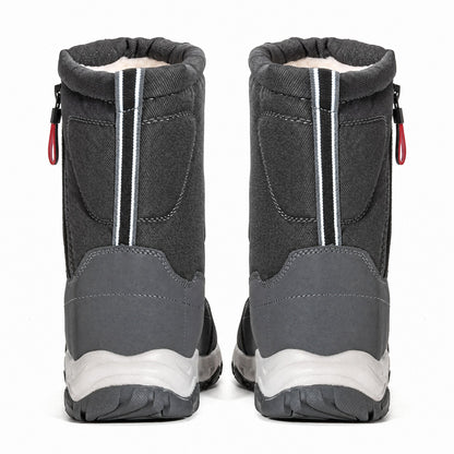 Marcus - Men's Waterproof Non-Slip Snow Boots with Side Zip Closure - Boots - Dark Grey - Davies & Cooper