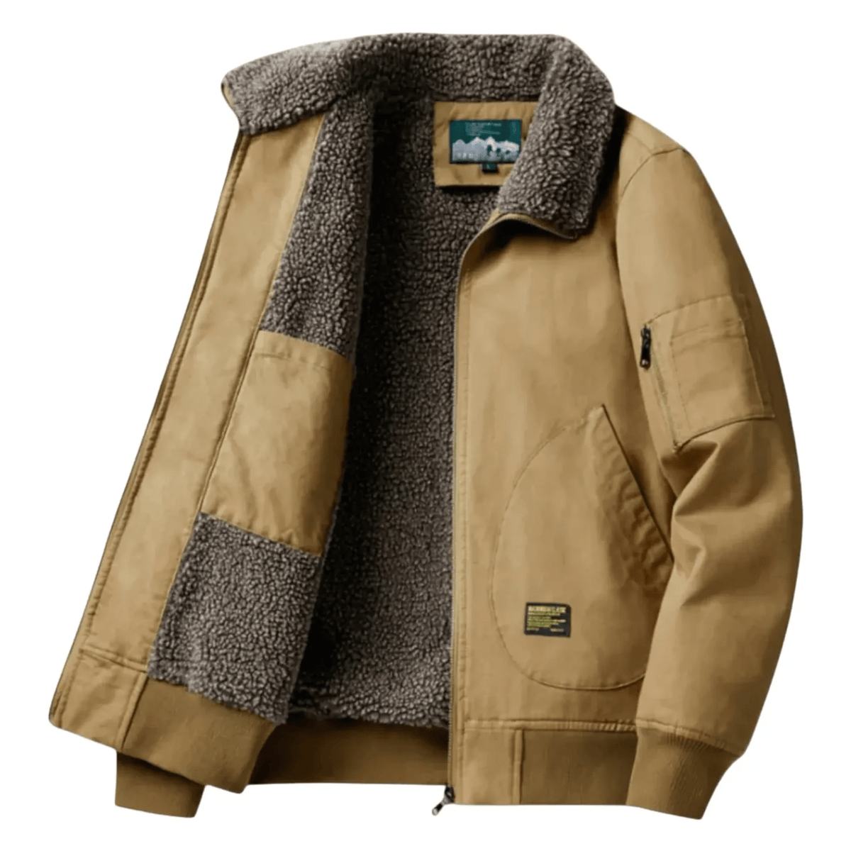 Men's Bomber Jacket | Plush Collar & Wind-Proof Fit 2