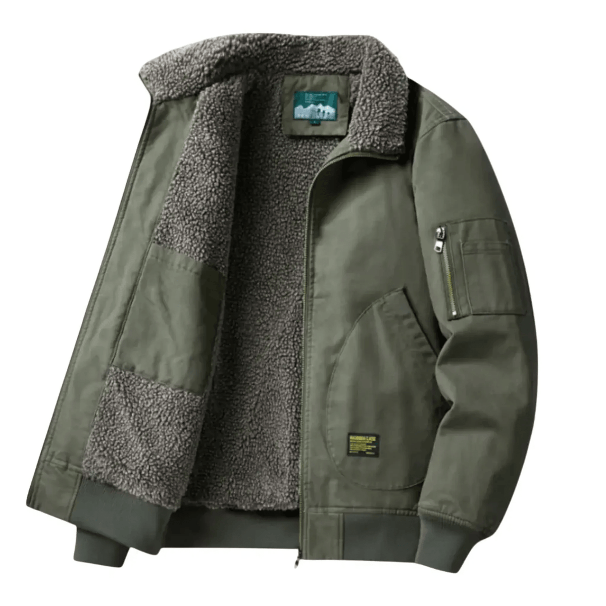 Men's Bomber Jacket | Plush Collar & Wind-Proof Fit 6