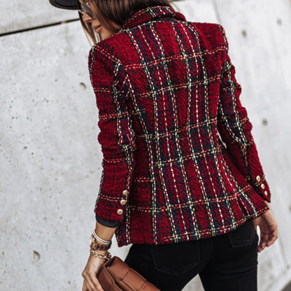 Hailey - Stylish Check Blazer for Office & Events