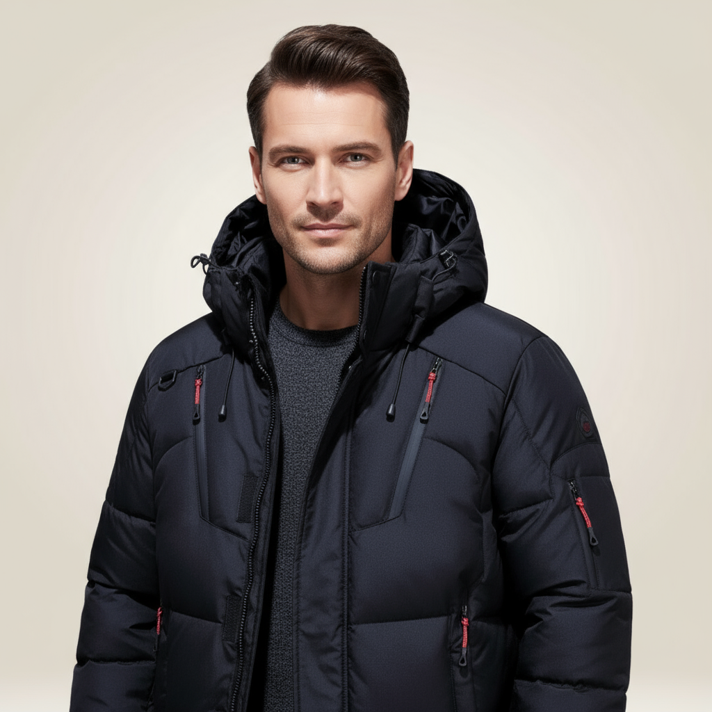 Nordfall Men’s Parka Winter Jacket – Thick Fleece-Lined Waterproof & Windproof Coat - Solorfit