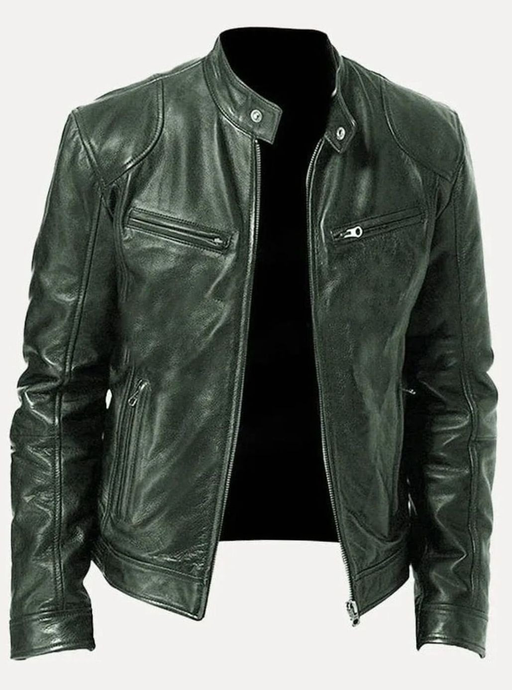 Oliver | Men's Zip-Up Biker Faux Leather Casual Jacket