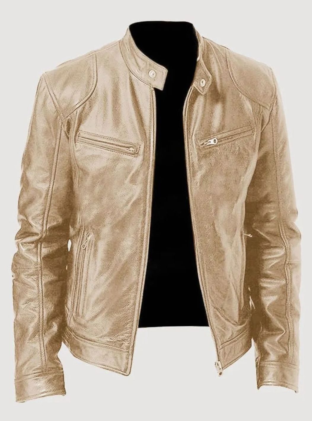 Oliver | Men's Zip-Up Biker Faux Leather Casual Jacket