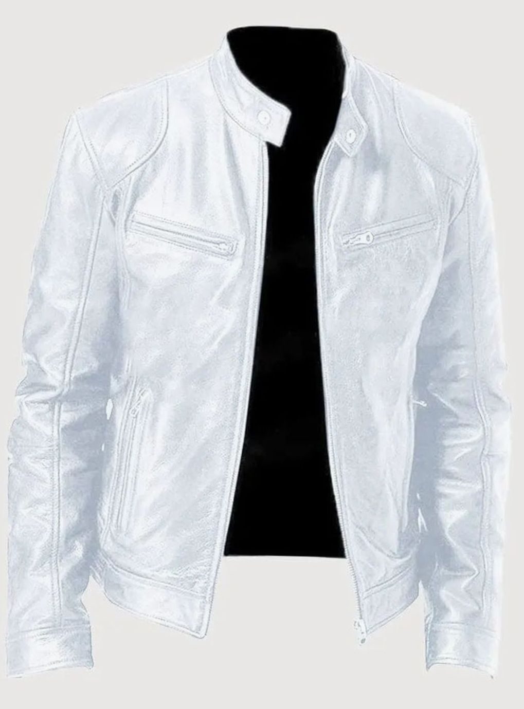 Oliver | Men's Zip-Up Biker Faux Leather Casual Jacket