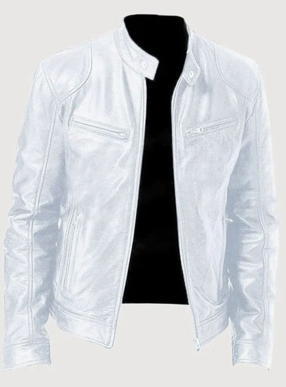Oliver | Men's Zip-Up Biker Faux Leather Casual Jacket