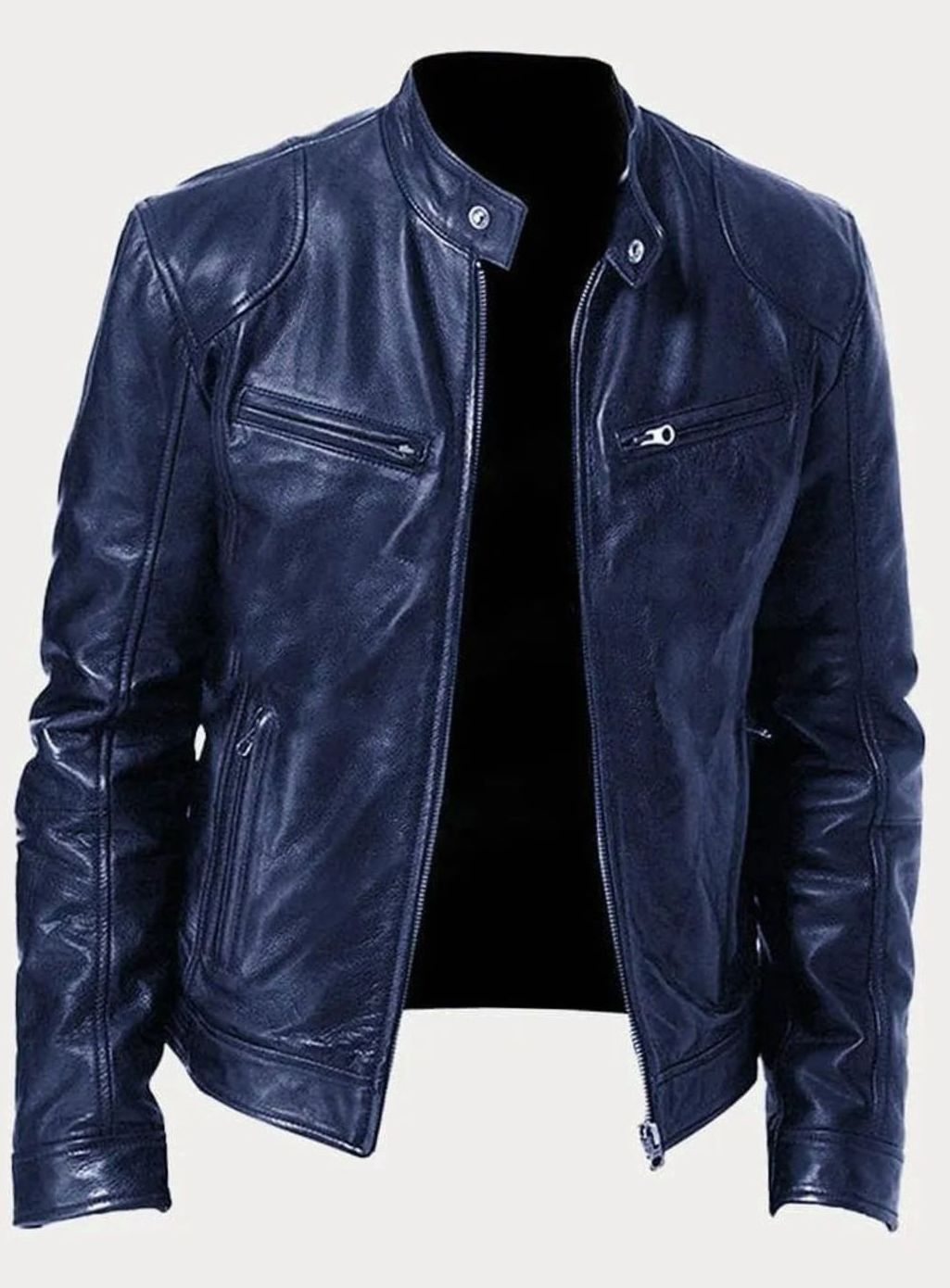 Oliver | Men's Zip-Up Biker Faux Leather Casual Jacket
