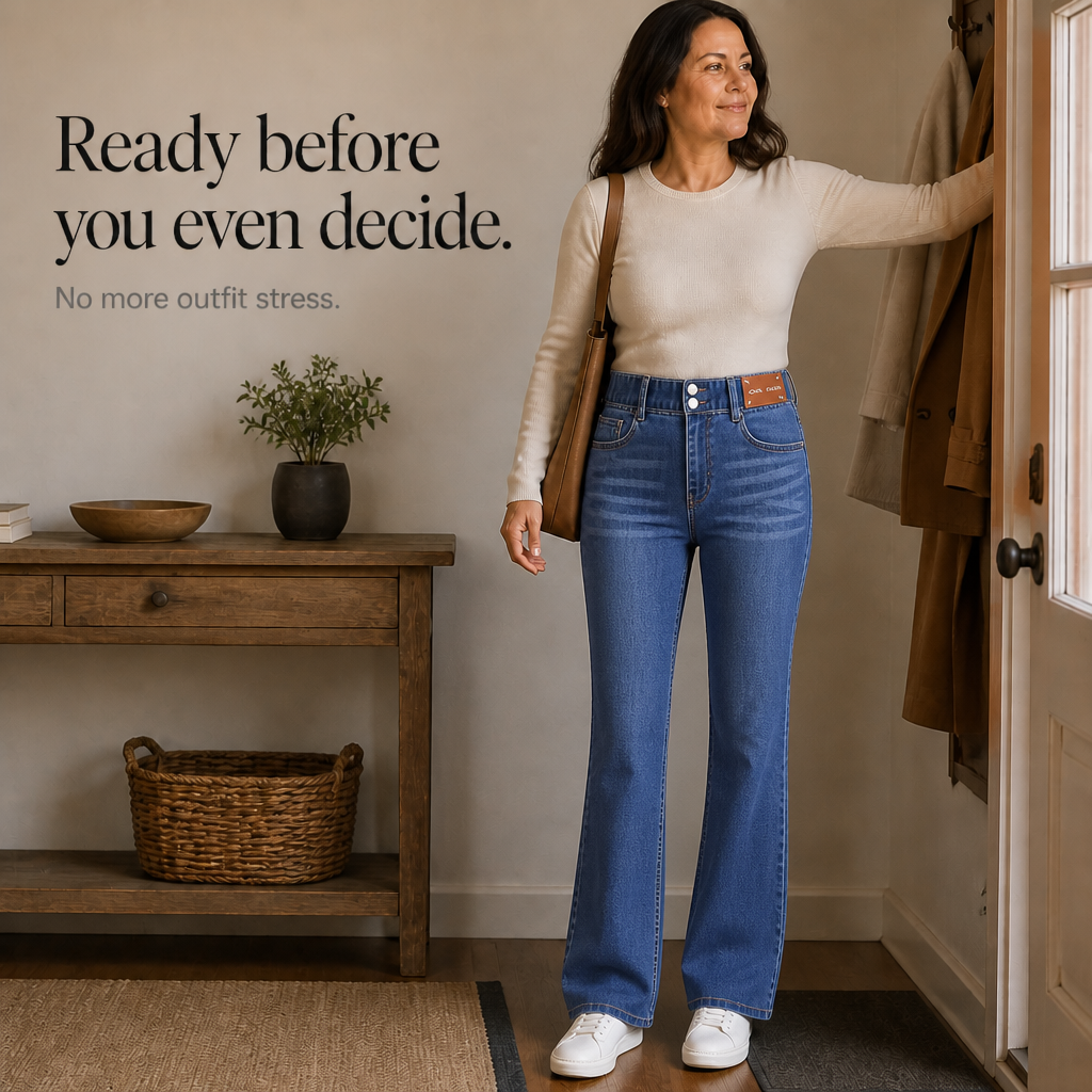 Women's High-Waisted Flare Jeans | Stretch Comfort & Flattering Fit 7