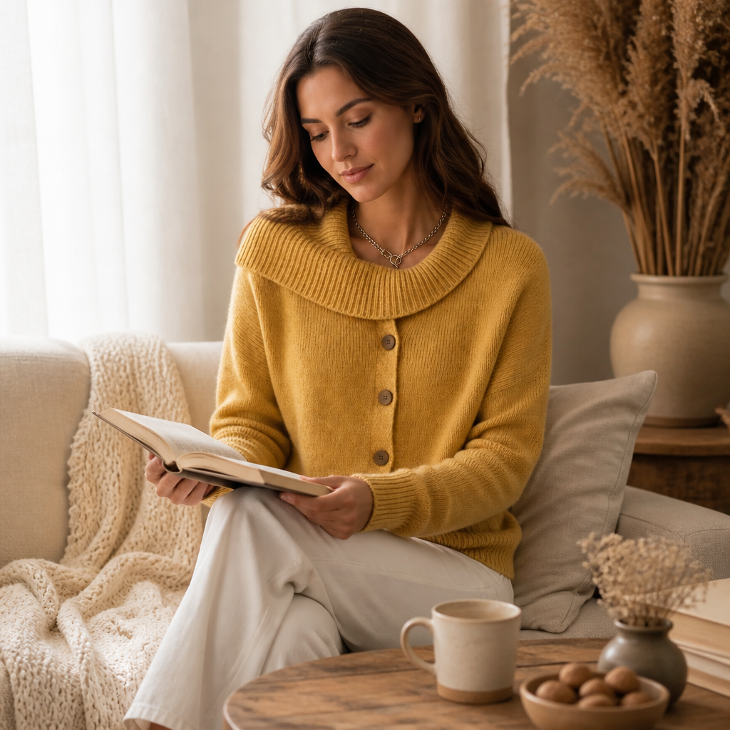 Women's Waterfall Collar Cardigan | Effortlessly Styled Layer 5