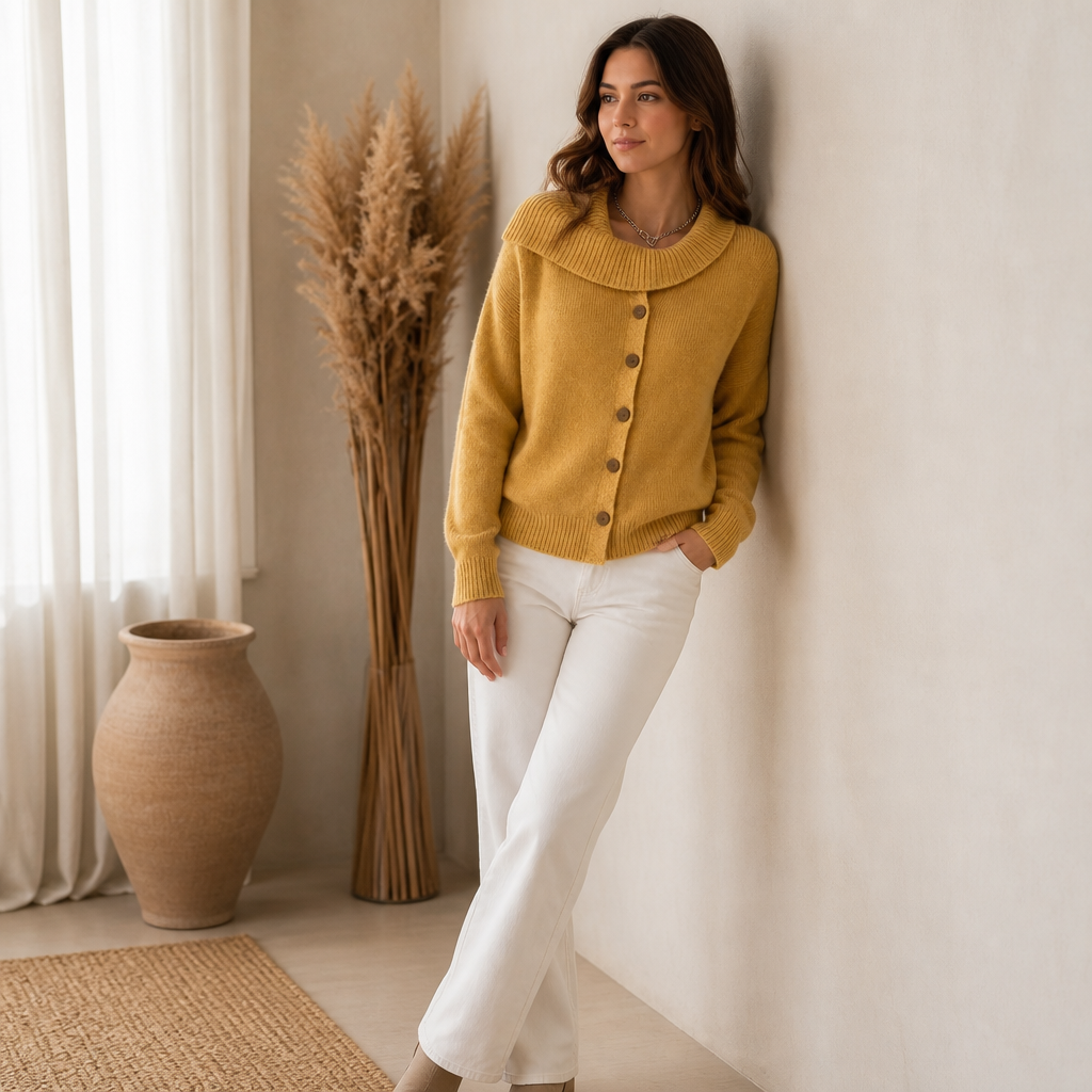 Women's Waterfall Collar Cardigan | Effortlessly Styled Layer 3