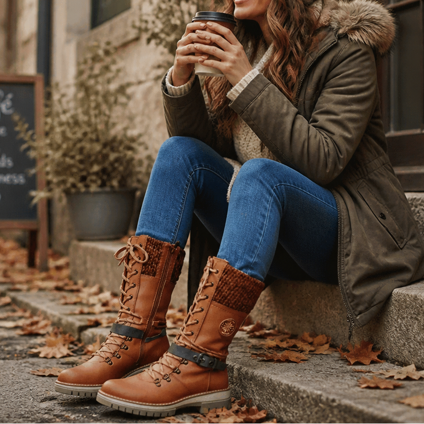 Women's Chelsea Winter Boots | Warm Knit-Shaft Comfort 14