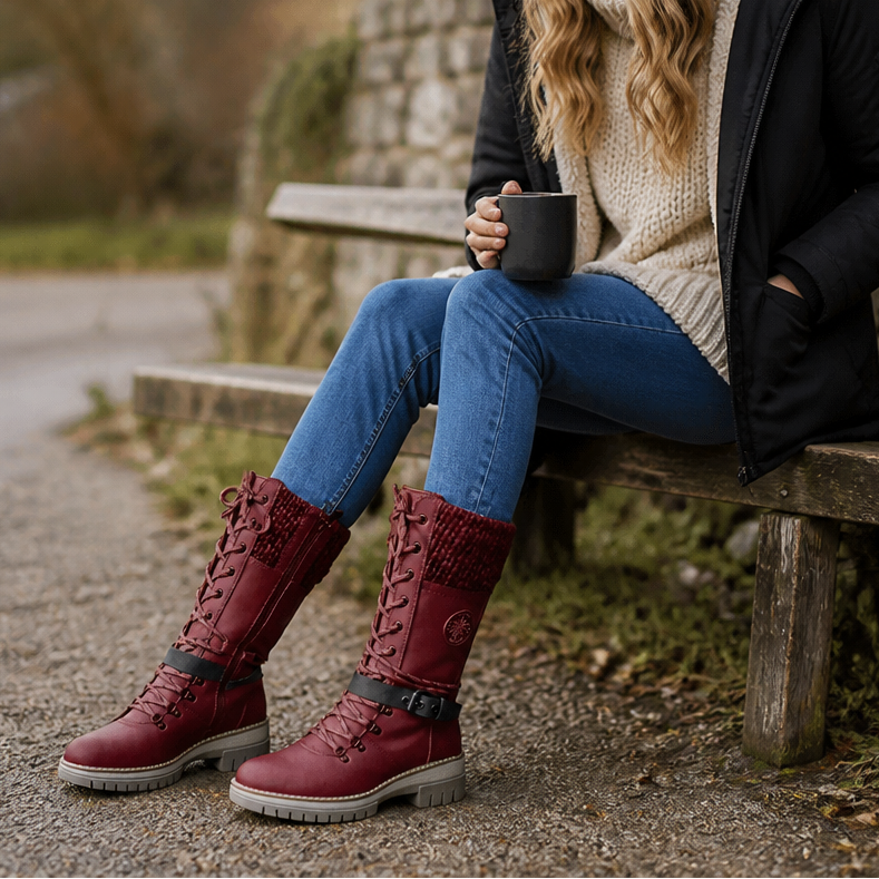 Women's Chelsea Winter Boots | Warm Knit-Shaft Comfort 15