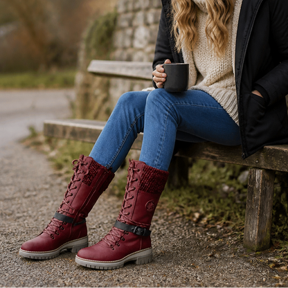 Women's Chelsea Winter Boots | Warm Knit-Shaft Comfort 15
