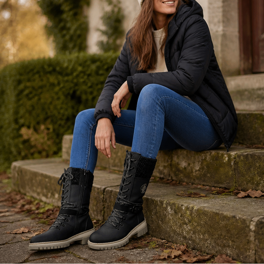 Women's Chelsea Winter Boots | Warm Knit-Shaft Comfort 16