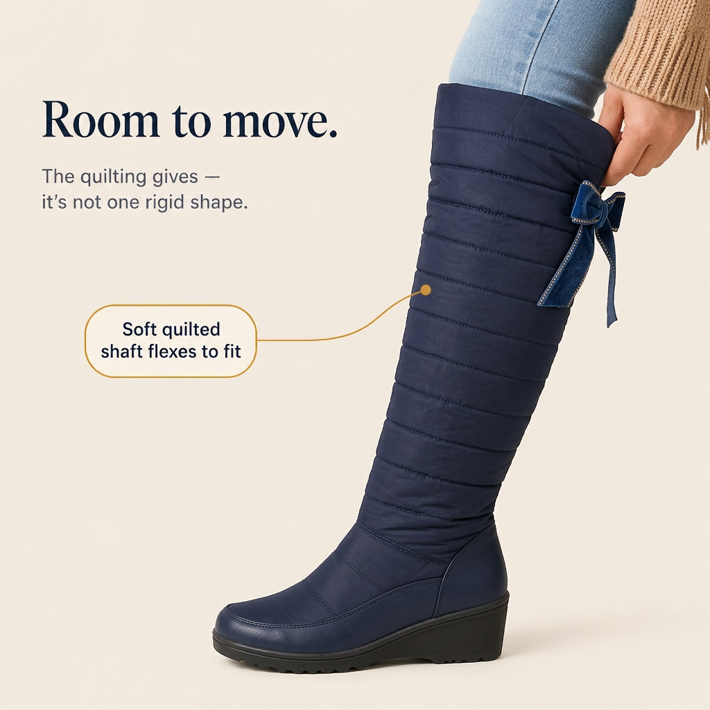Women's Quilted Tall Boots | Pull-On Warmth & Comfort 5