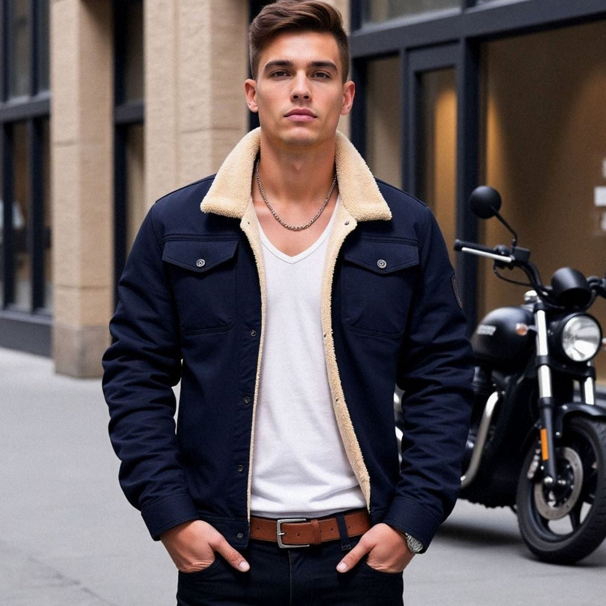 Palmer | Men's Sherpa-Lined Fleece Relaxed-Fit Winter Jacket