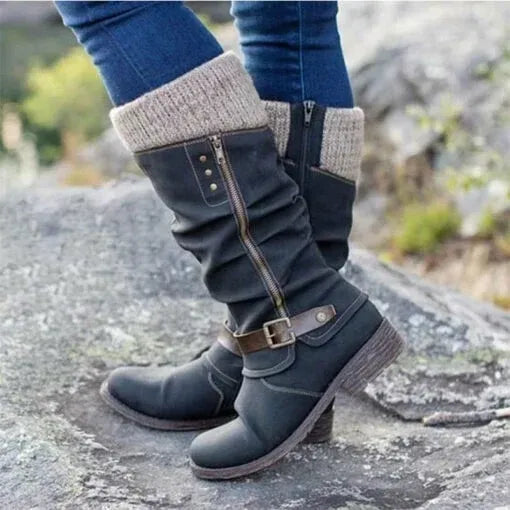 Women's Winter Boots | Knit Cuff Detail 1