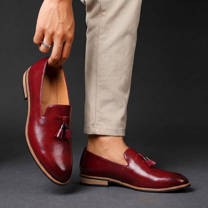 Men's Tassel Loafers Slip On Dress Shoes Cushioned Sole 2