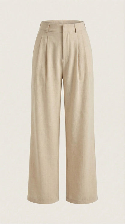 Women's High Rise Plissé Trousers | Wide Leg & Elegant Fit 9