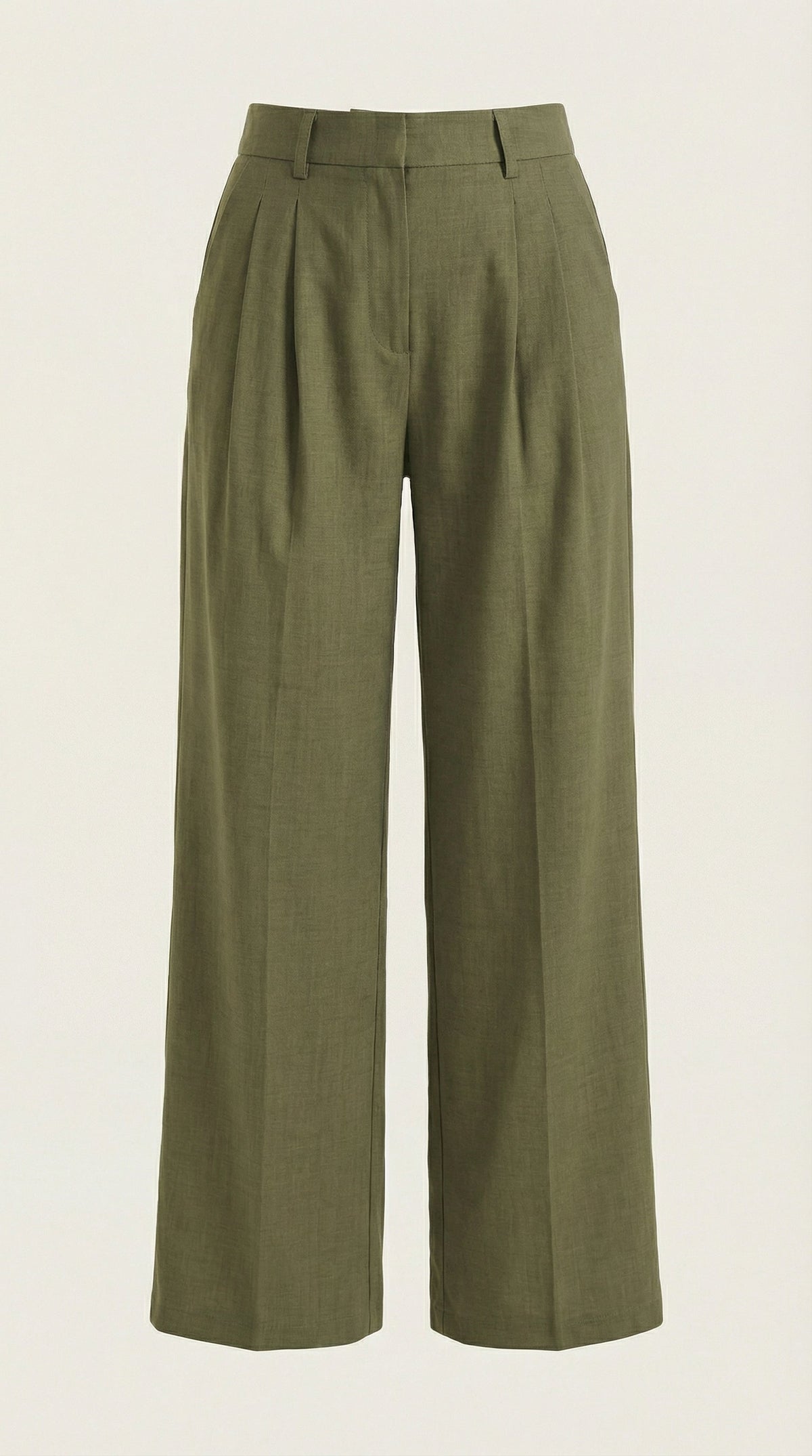 Women's High Rise Plissé Trousers | Wide Leg & Elegant Fit 25