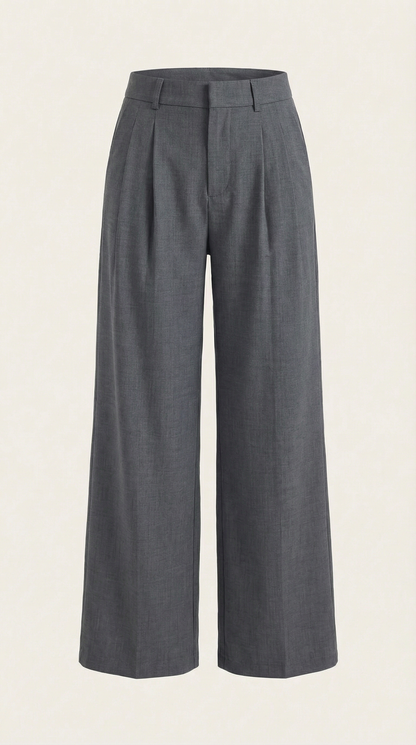 Women's High Rise Plissé Trousers | Wide Leg & Elegant Fit 21