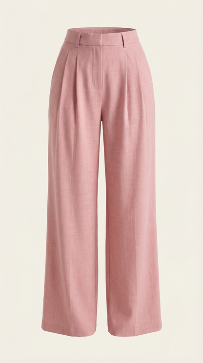 Women's High Rise Plissé Trousers | Wide Leg & Elegant Fit 17
