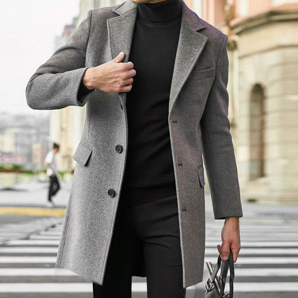 Roy | Men's Tailored Single-Breasted Notch-Lapel Winter Coat