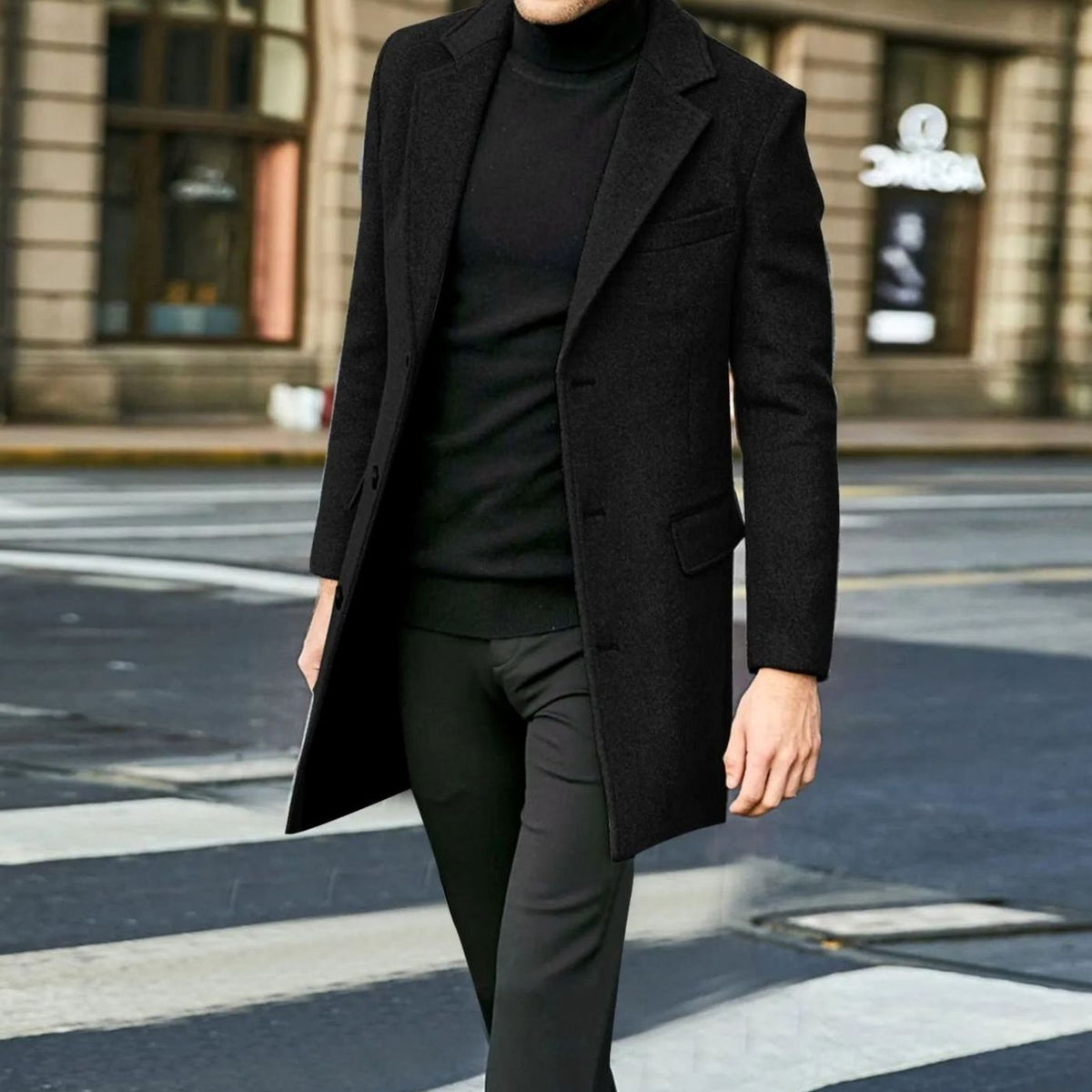 Roy | Men's Tailored Single-Breasted Notch-Lapel Winter Coat