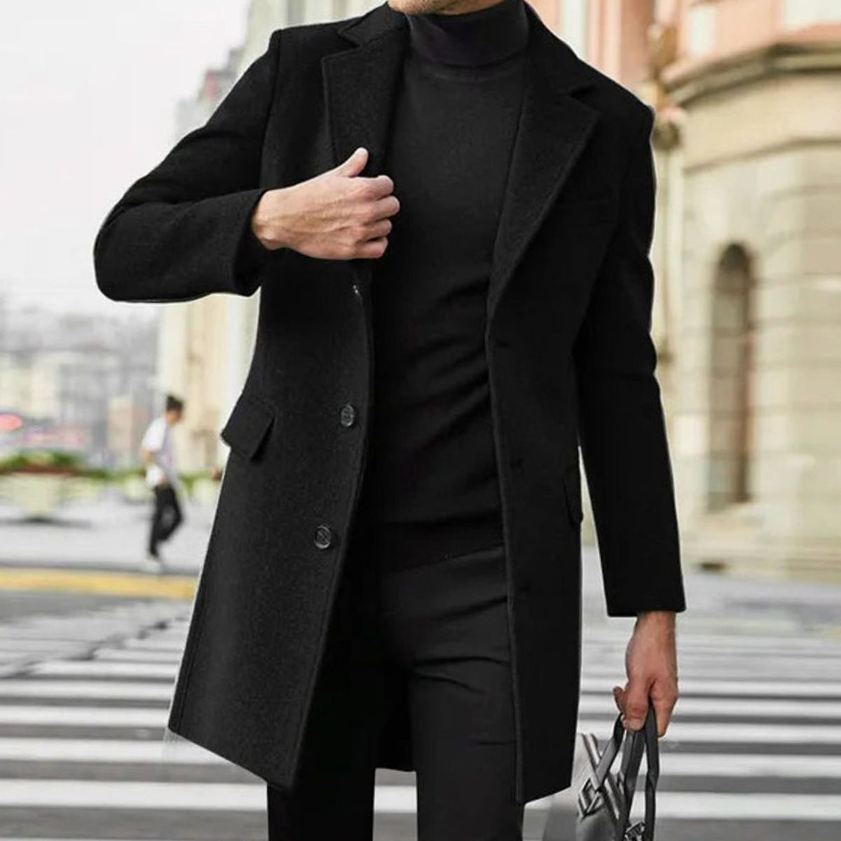 Roy | Men's Tailored Single-Breasted Notch-Lapel Winter Coat