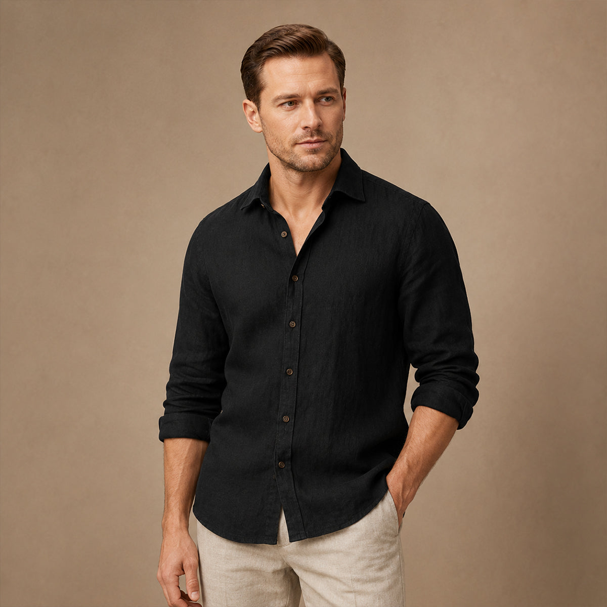 Long Sleeve Cotton Shirt for Men