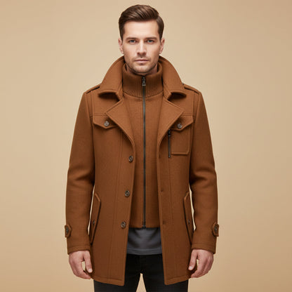 Men's Elegant Winter Wool Blend Coat