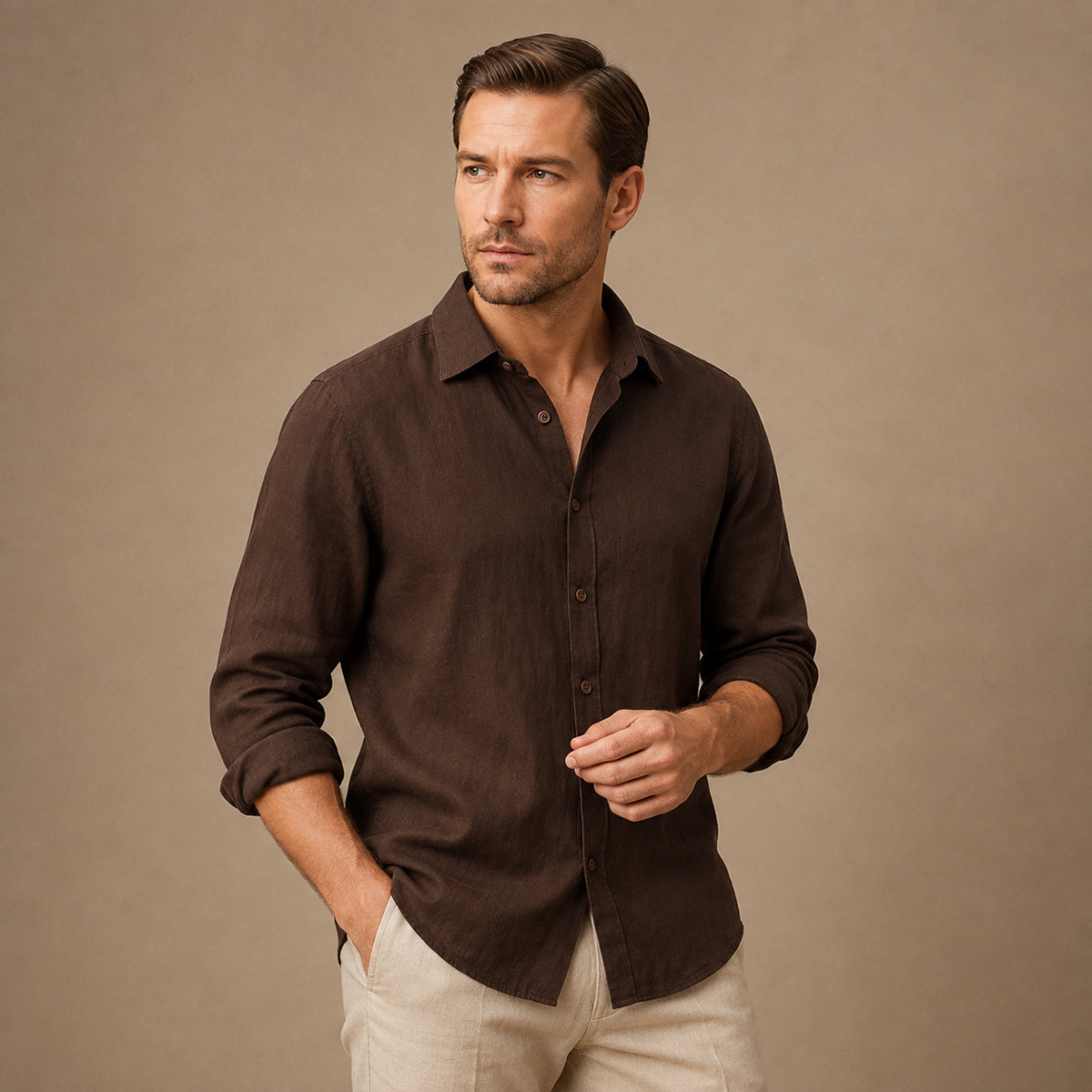 Long Sleeve Cotton Shirt for Men