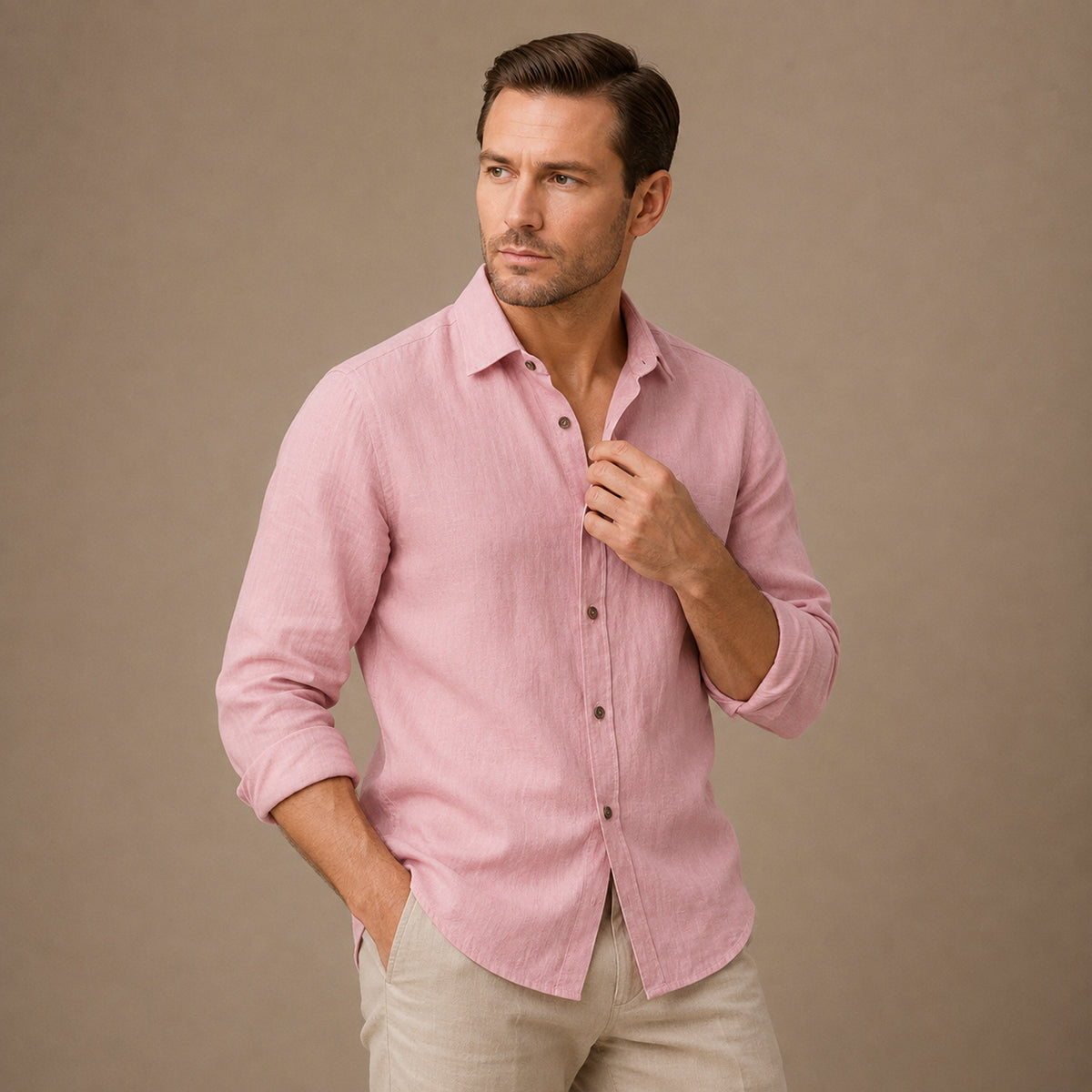 Long Sleeve Cotton Shirt for Men