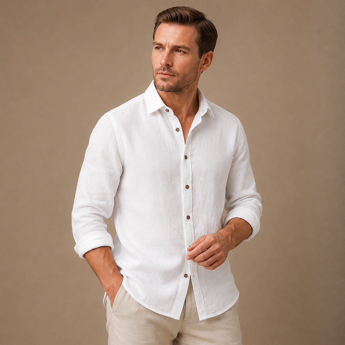 Long Sleeve Cotton Shirt for Men
