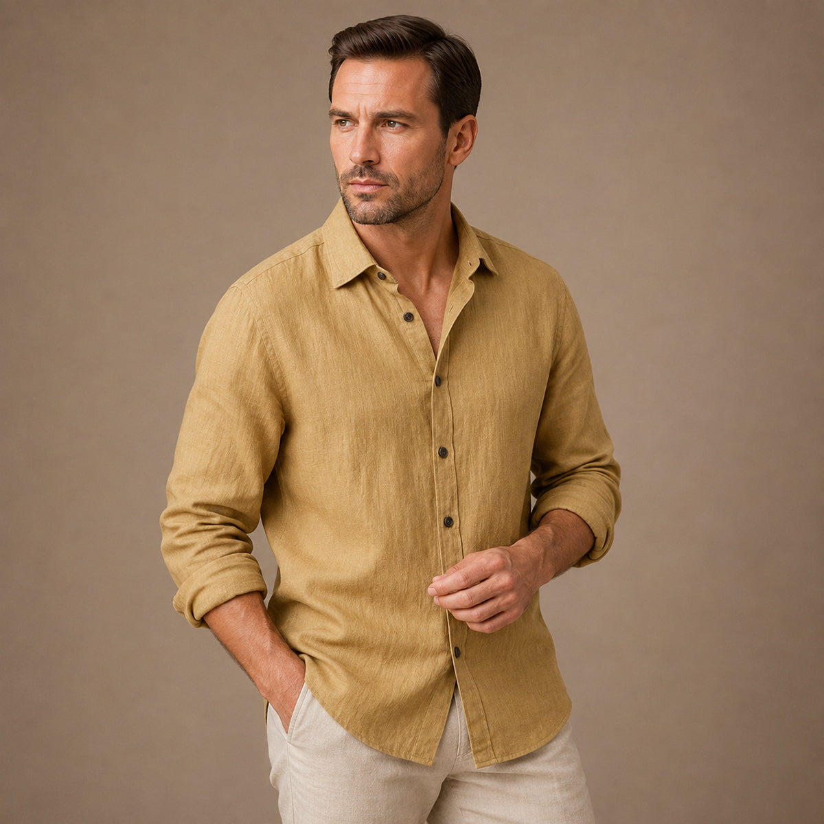 Long Sleeve Cotton Shirt for Men
