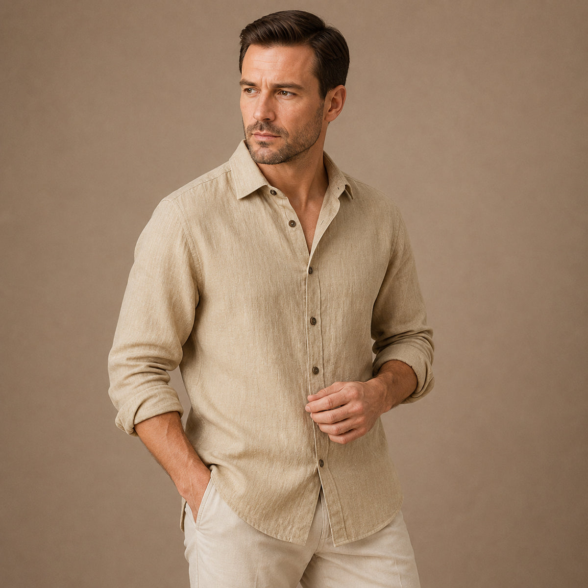 Long Sleeve Cotton Shirt for Men