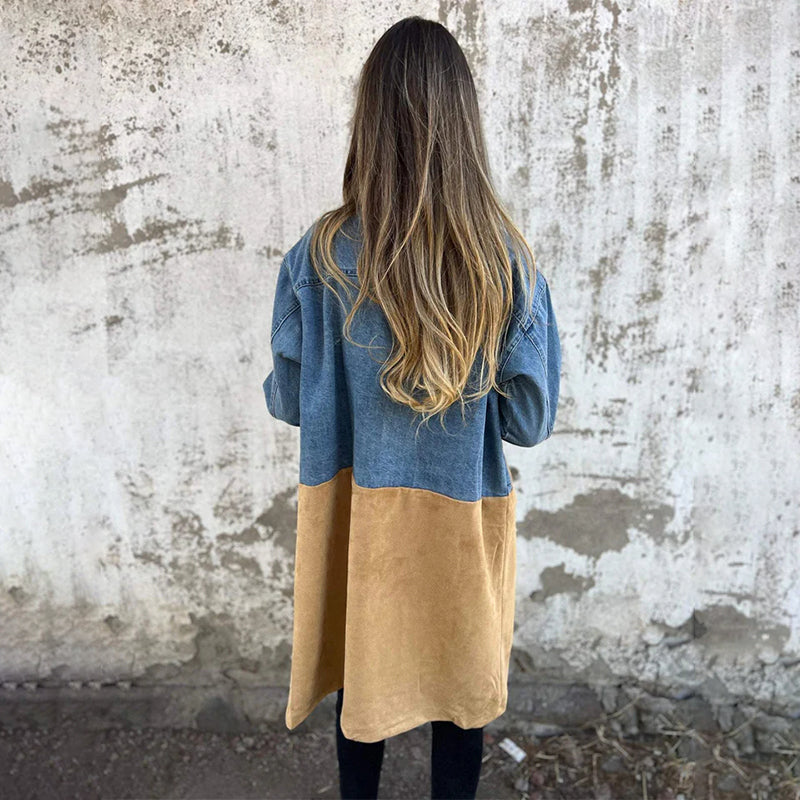 Women's Midi Trench Coat | Contrast Stitching Detail 4