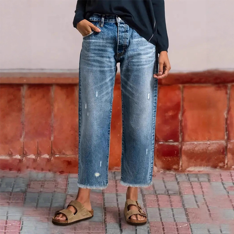 Women's Cropped Straight Jeans | Flattering Everyday Fit 1