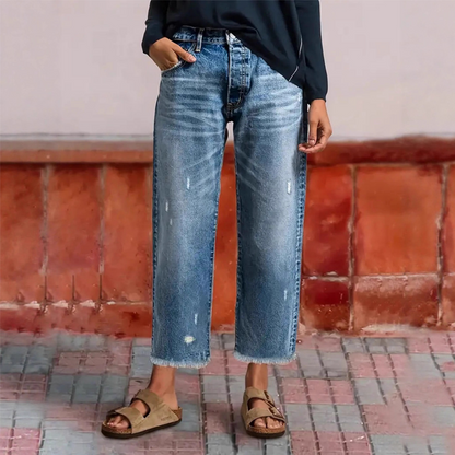 Women's Cropped Straight Jeans | Flattering Everyday Fit 1
