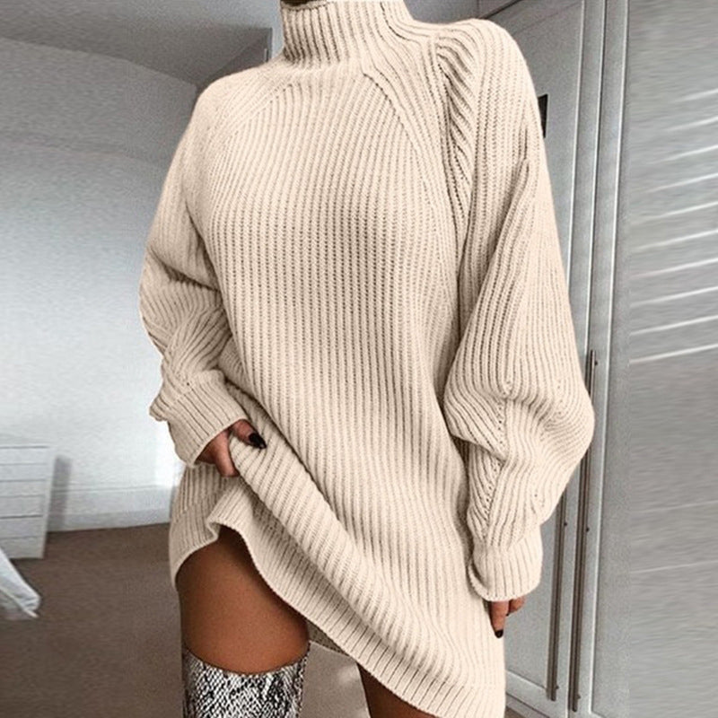 Women's Sweater Dress | High Neck & Relaxed Fit 14