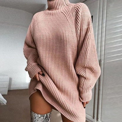 Women's Sweater Dress | High Neck & Relaxed Fit 13