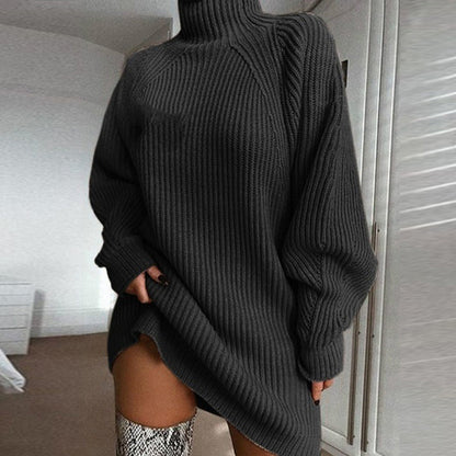 Women's Sweater Dress | High Neck & Relaxed Fit 11