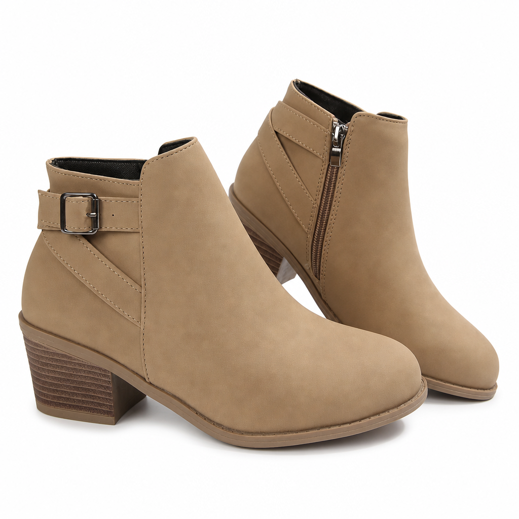 Women's Ankle Boots | Buckle Detail & Side-Zip 14